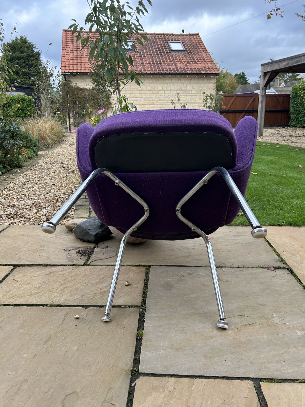 Saarinen Conference Chairs, Purple Upholstery, Polished Legs photo 125.0