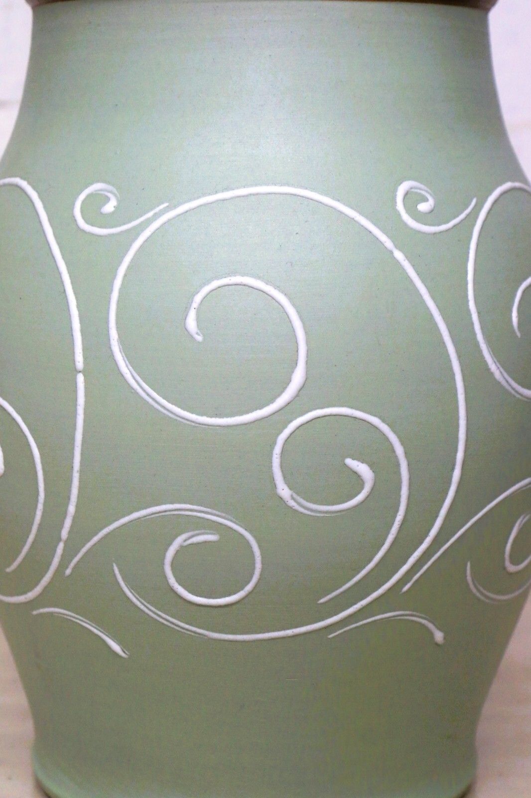 Vintage Denby Pottery Studio Pottery Vase Sage Matte Green Mid Century Vgc photo 65.0