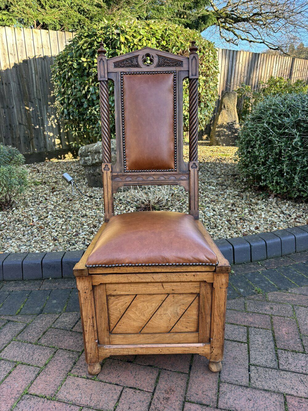 Gothic Revival Walnut Chair, 1800s