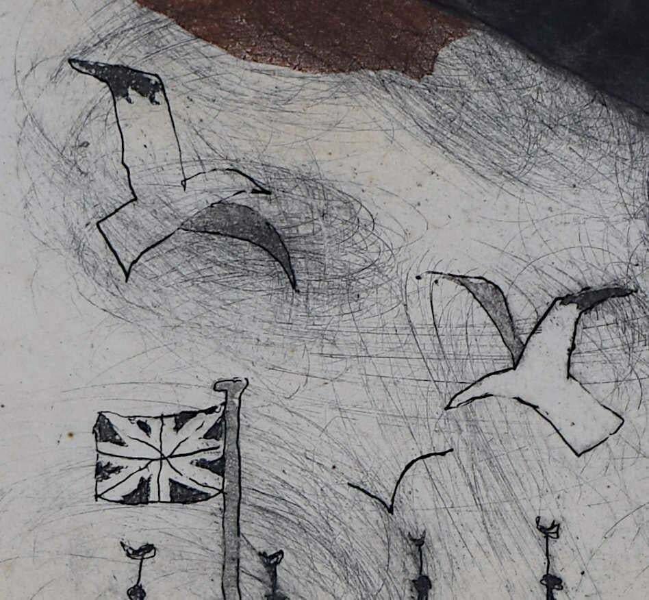 Julian Trevelyan, Tower Bridge, Etching And Aquatint, 1969 photo furniture