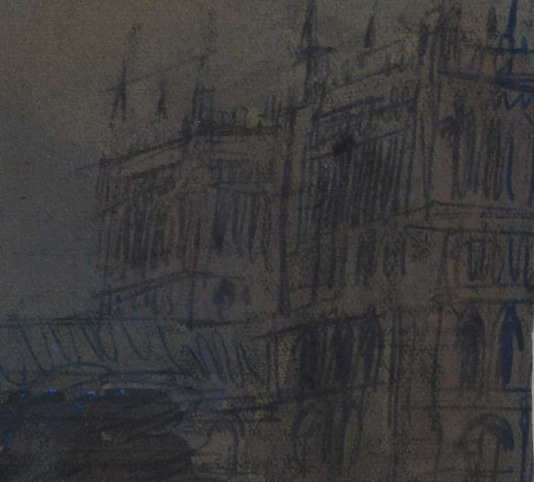 Sir Albert Richardson, Durham Cathedral, View From Palace Green, Watercolour By Sir Albert Richardson photo for sale