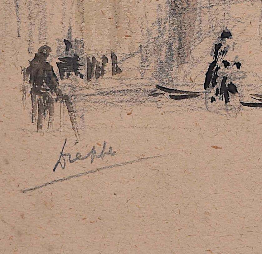 Watercolour Of Dieppe Cathedral By Sir Albert Richardson Pra 1956 photo for sale