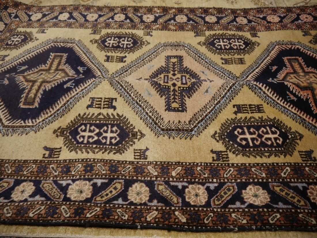 photo vinterior Vintage Rug Hand Knotted Wool 6.9 X 4.3 Ft / 209 X 131 Cm