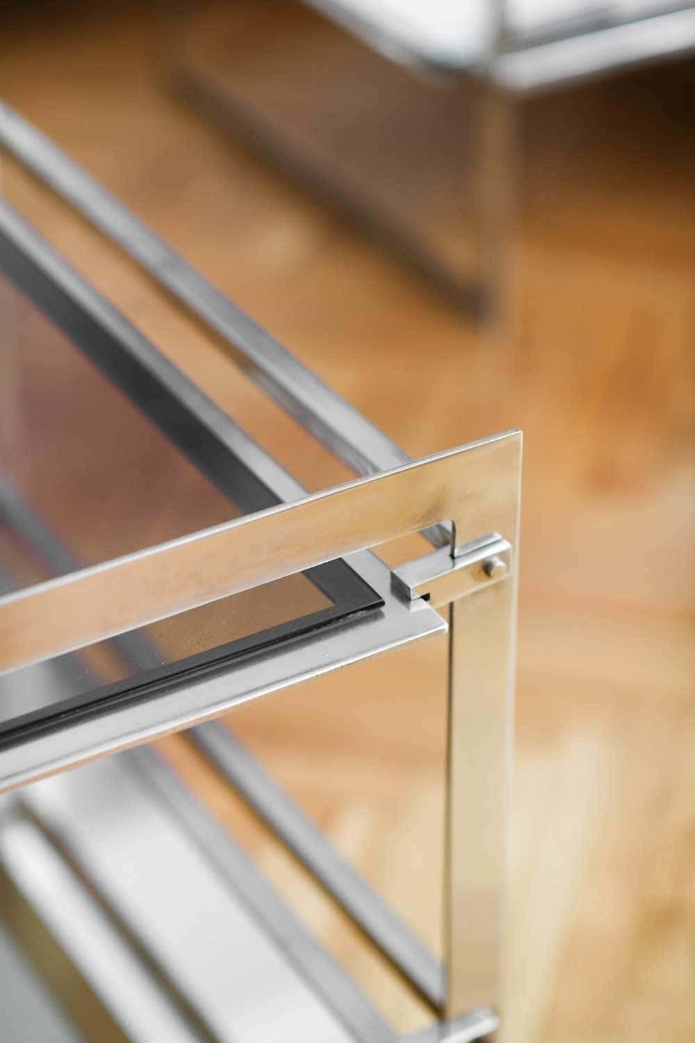 Pair Of 70''S Coffee Tables Made Of Steel And Glass photo 2950.0