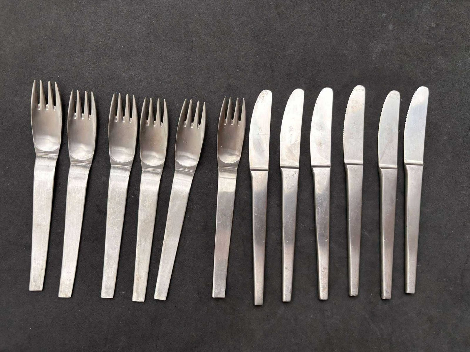 Modernist Flatware Set Carl Auböck Design For Morinox And Amboss 50s Post Modern Lunik 2060 Modern Austrian Design Wedding Luxury Gift photo Home Decor