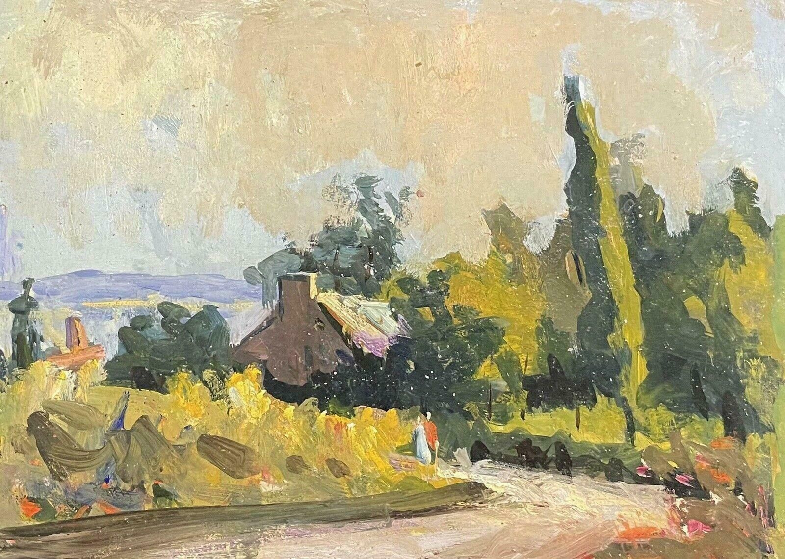 Maurice Mazeiliemaurice Mazeilie   French Impressionist Oil   Summer Country Lane With Cottage