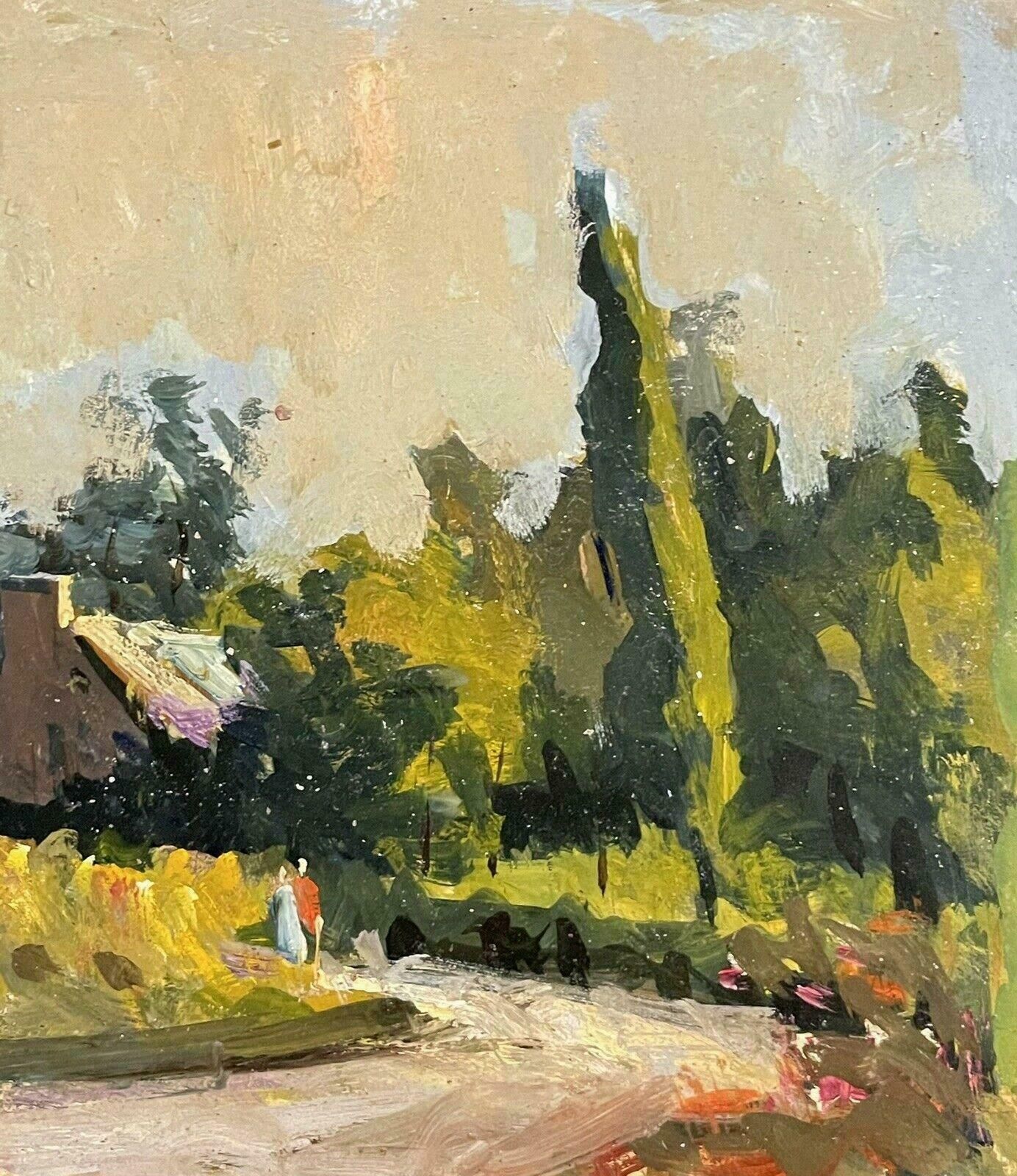 Maurice Mazeiliemaurice Mazeilie   French Impressionist Oil   Summer Country Lane With Cottage photo for sale