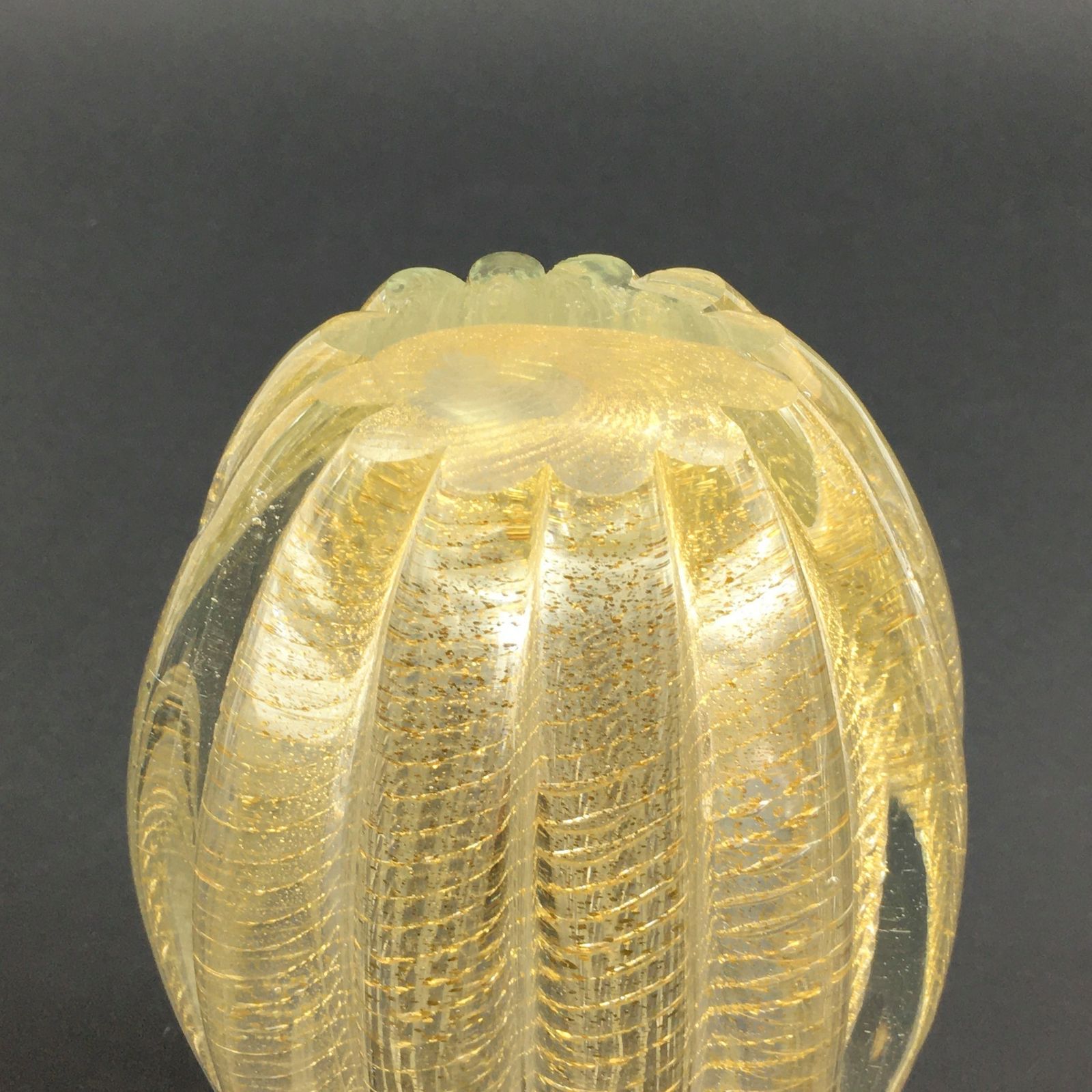 Mid Century Cordonato D'oro Murano Glass Vase From Barovier & Toso, Italy, 1950s photo vinterior