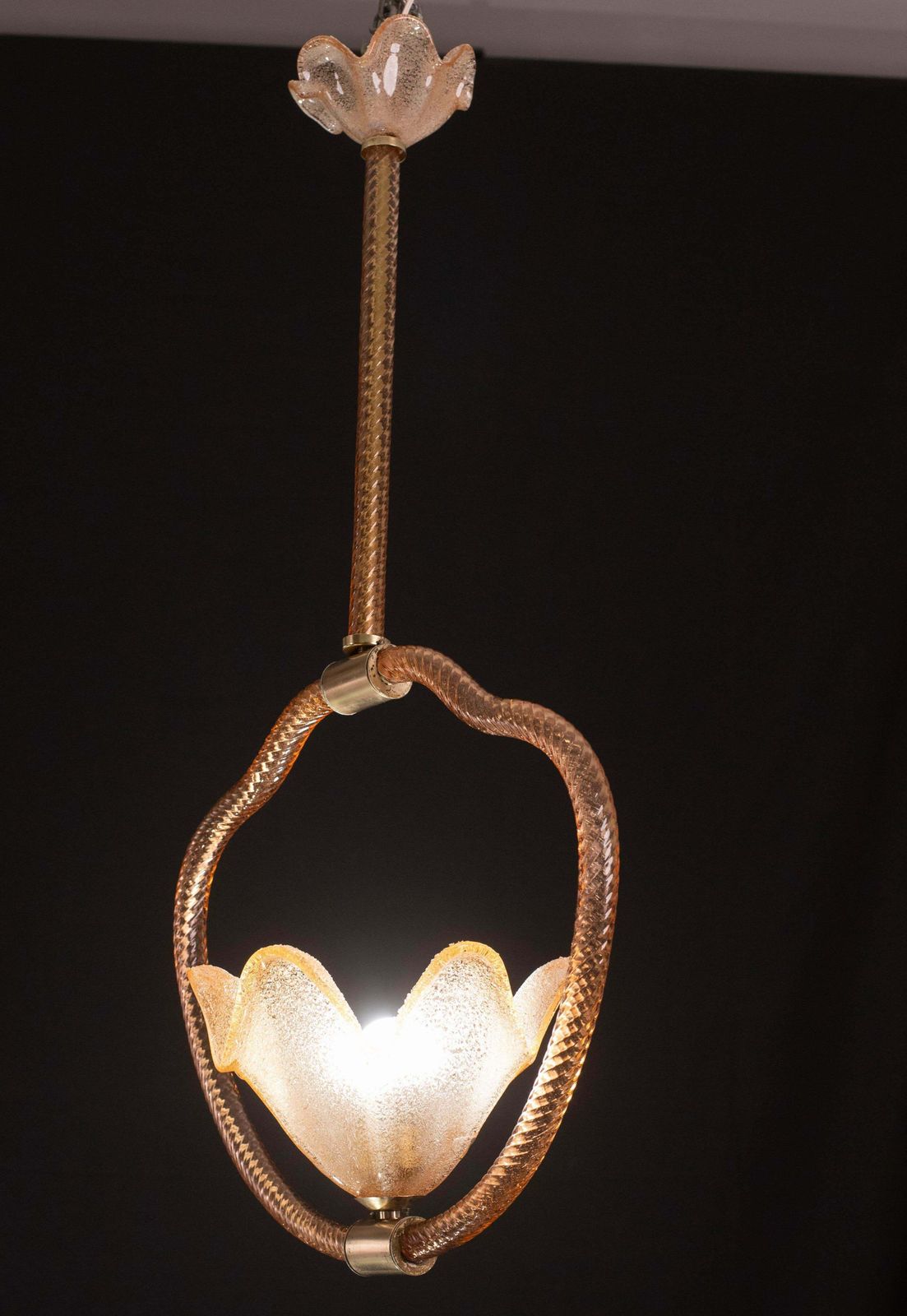 Pink Murano Glass Pendant By Barovier E Toso, 1940s photo furniture