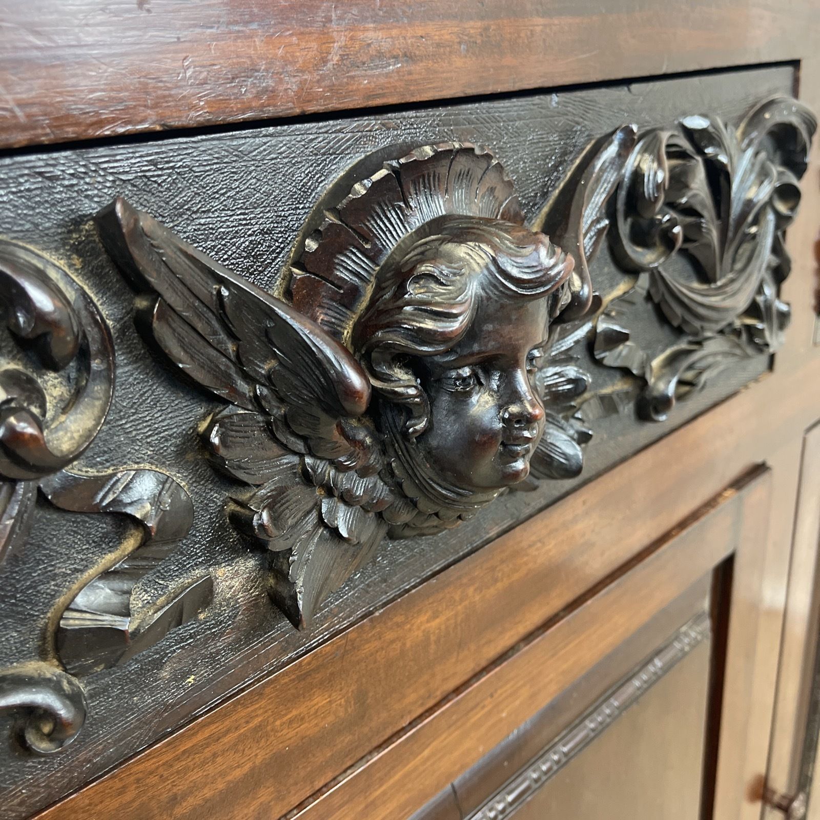 Italian Sideboard Oak Carved 18th Century photo Furniture