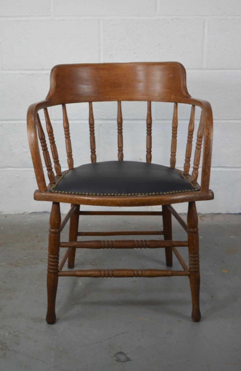 photo furniture Early 20th Century Desk Chair, Upcycled