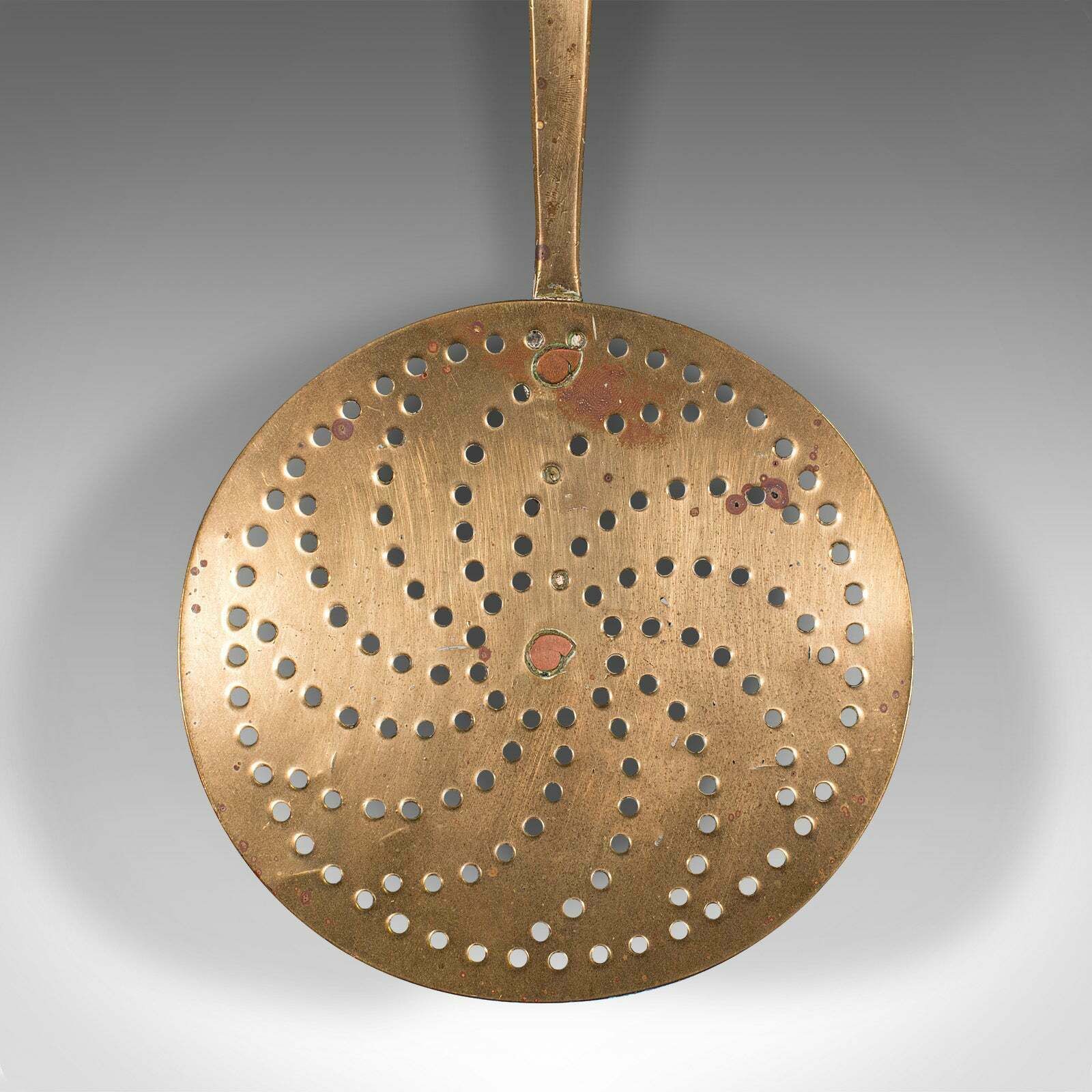 Antique Fireplace Warmer, English, Brass Chestnut Roasting Plate, Georgian, 1800 photo Home Fixtures