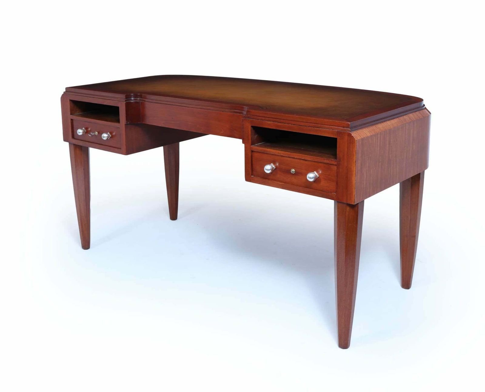 French Art Deco Desk In Mahogany And Satinwood photo for sale