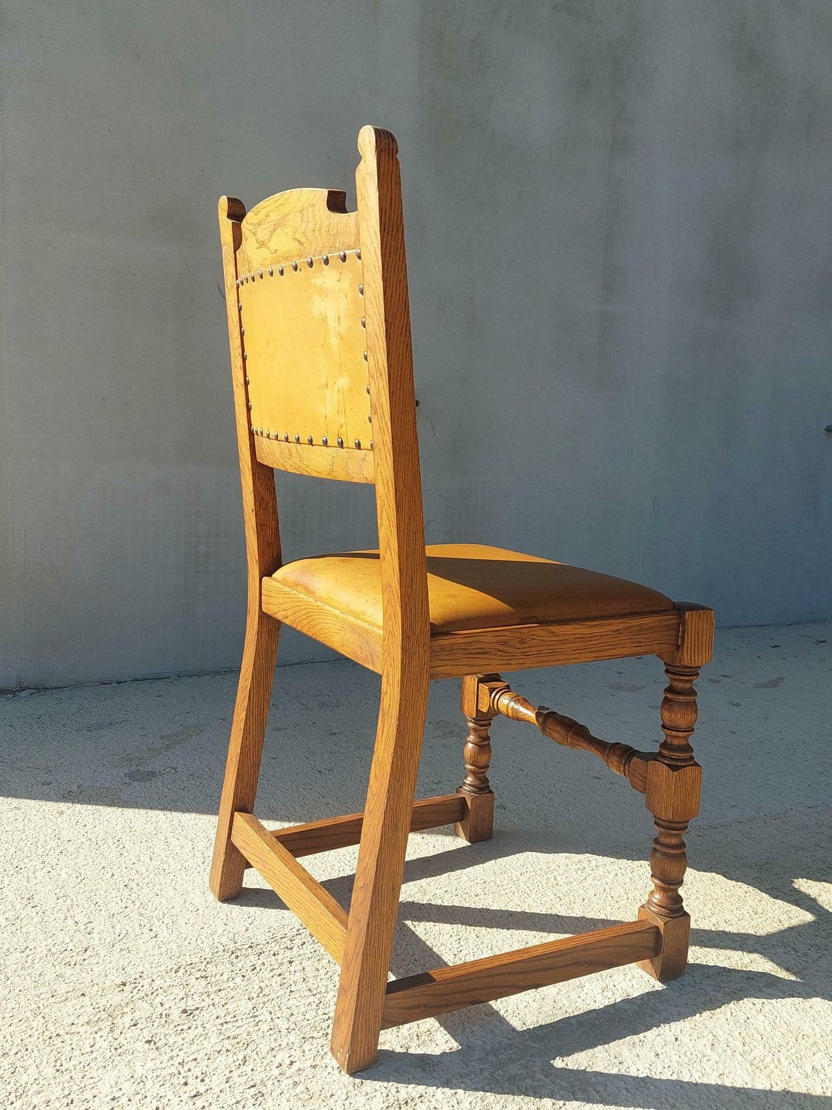 Vintage Dining Chair / Rustic Dining Chair/ Vintage Cottage Chair/ Massive And Leather Chair/ Retro Chair/ Mcm Chair/ Rustic Design/70's photo 209.0