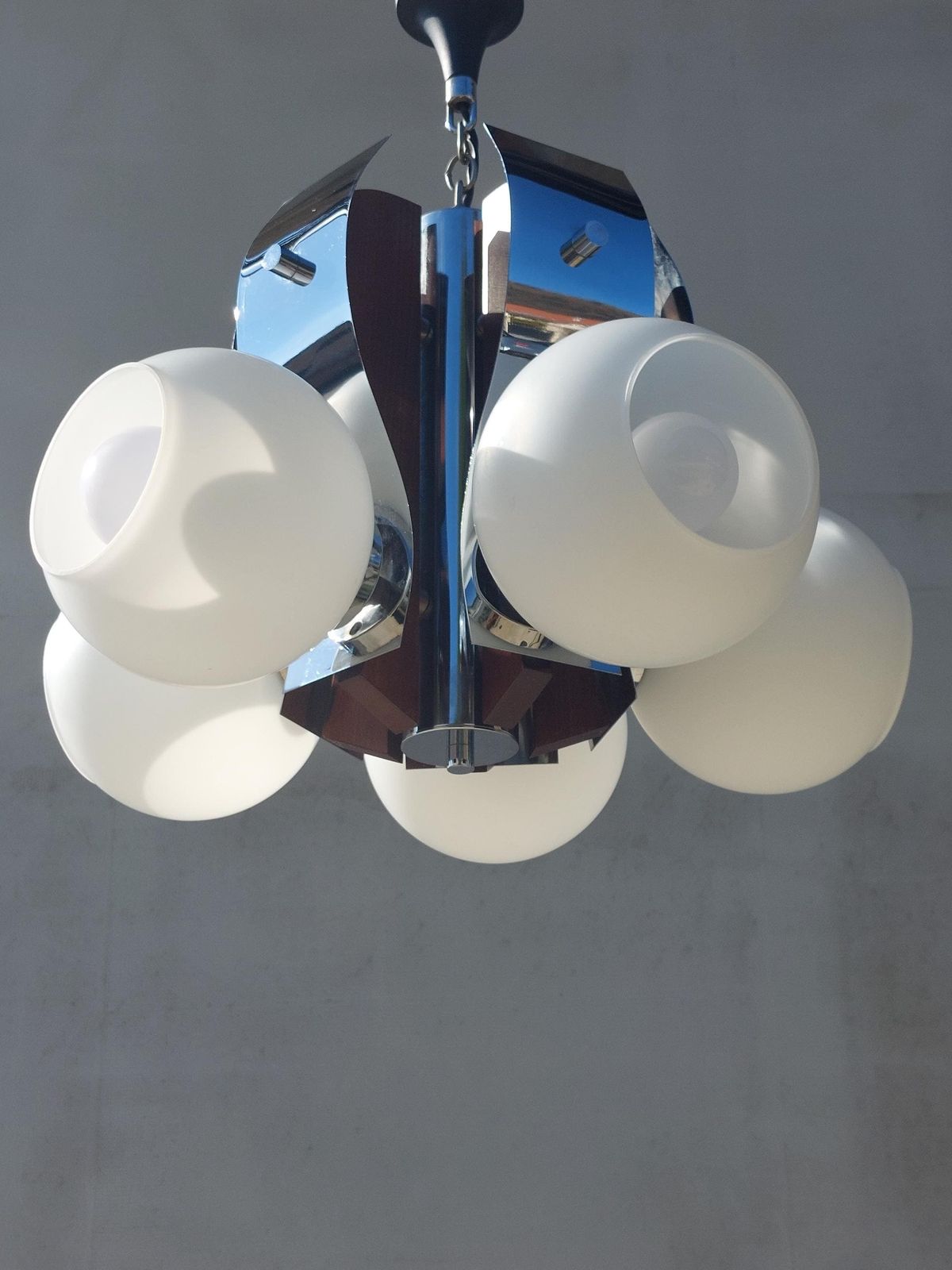 photo furniture Sputnik Chandelier / Space Age Pendant Lamp/Retro Chandelier / Retro Pendant Lamp / Mcm Pendant Lamp / Atomic Light /Yugoslavia / 70's
