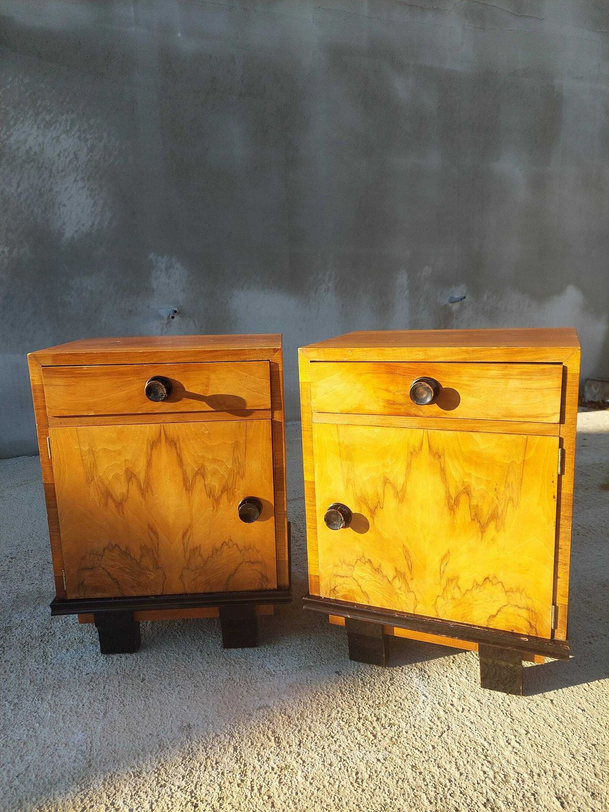 Art Deco Nightstands / Pair /Art Deco Furniture/Art Deco/Antique Nightstands/ Vintage Nightstands/Vintage Furniture/Vintage Nightstands/30's photo furniture