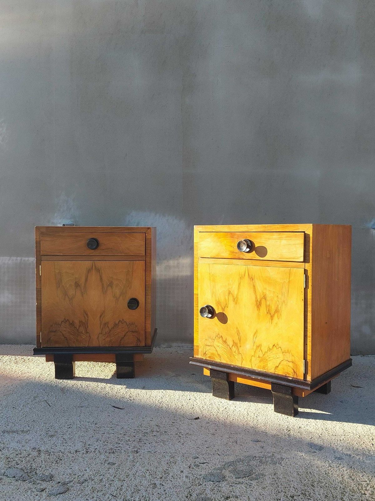 photo for sale Art Deco Nightstands / Pair /Art Deco Furniture/Art Deco/Antique Nightstands/ Vintage Nightstands/Vintage Furniture/Vintage Nightstands/30's