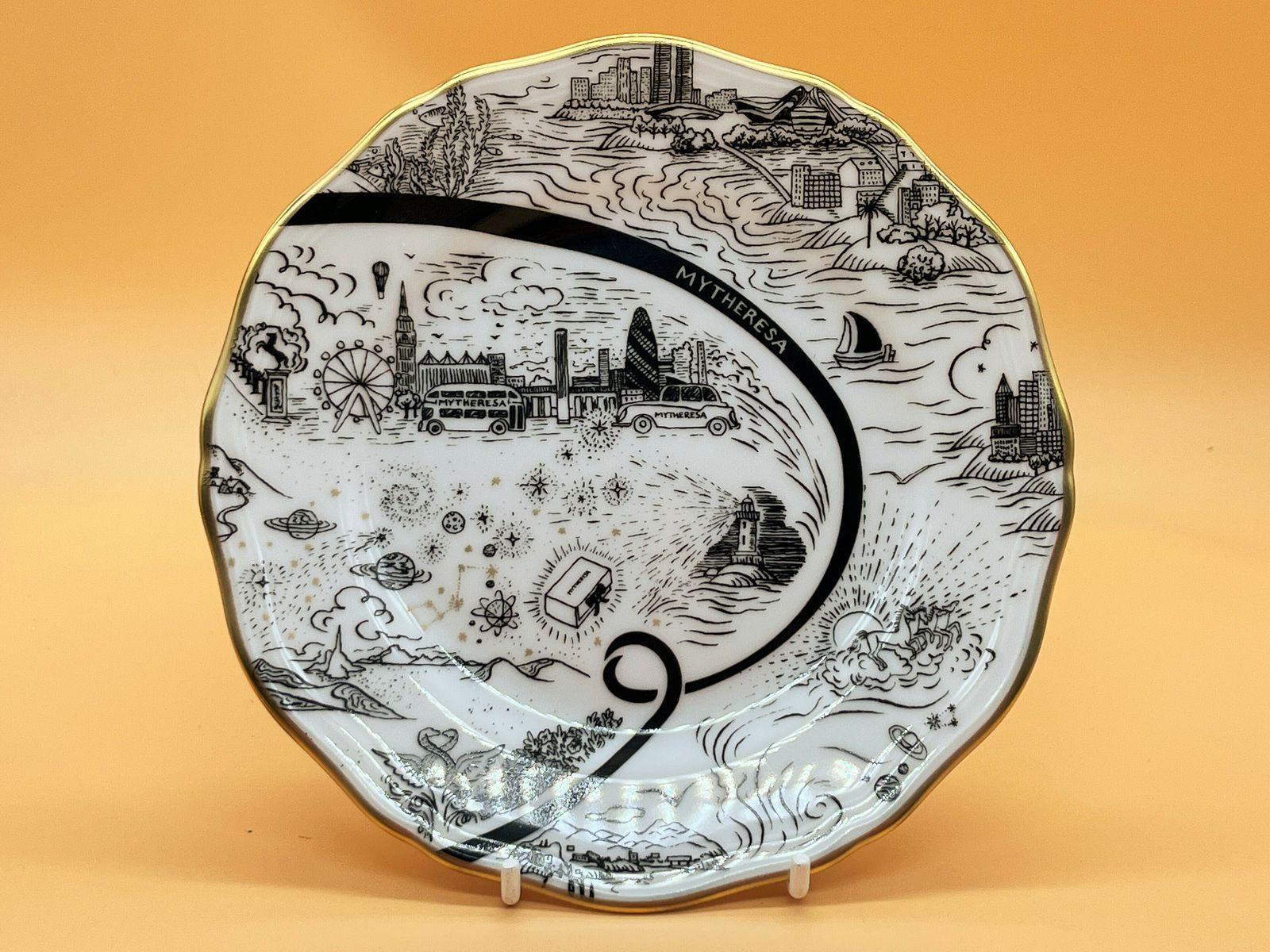 Set Of 4 Ginori 1735 Mytheresa By Safia Ouares Dessert / Side Plates In Original Box. photo Home Decor