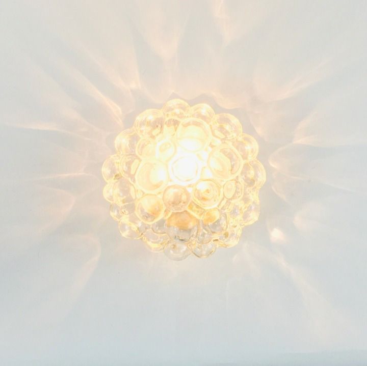 Pair Of Mid Century Bubble Glass Wall Lights By Helena Tynell For Limburg, Germany, 1960s photo vinterior
