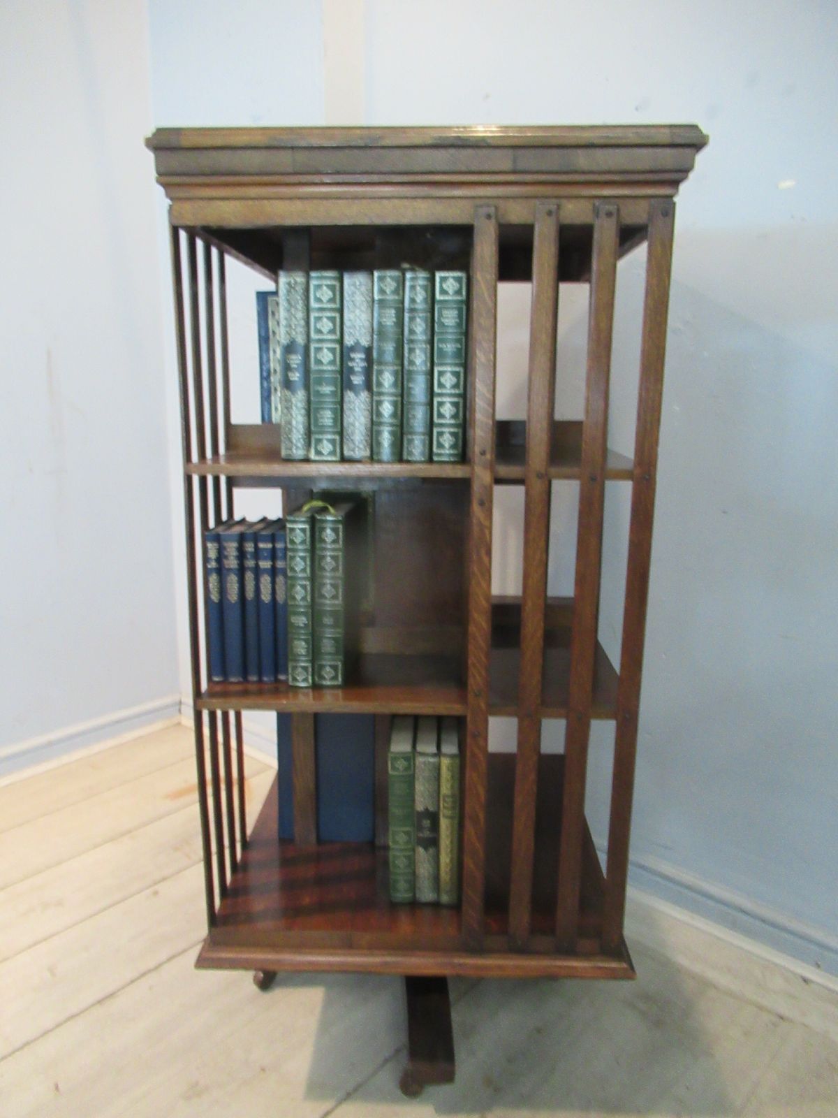 Tall Oak Edwardian   Revolving Bookcase photo vinterior