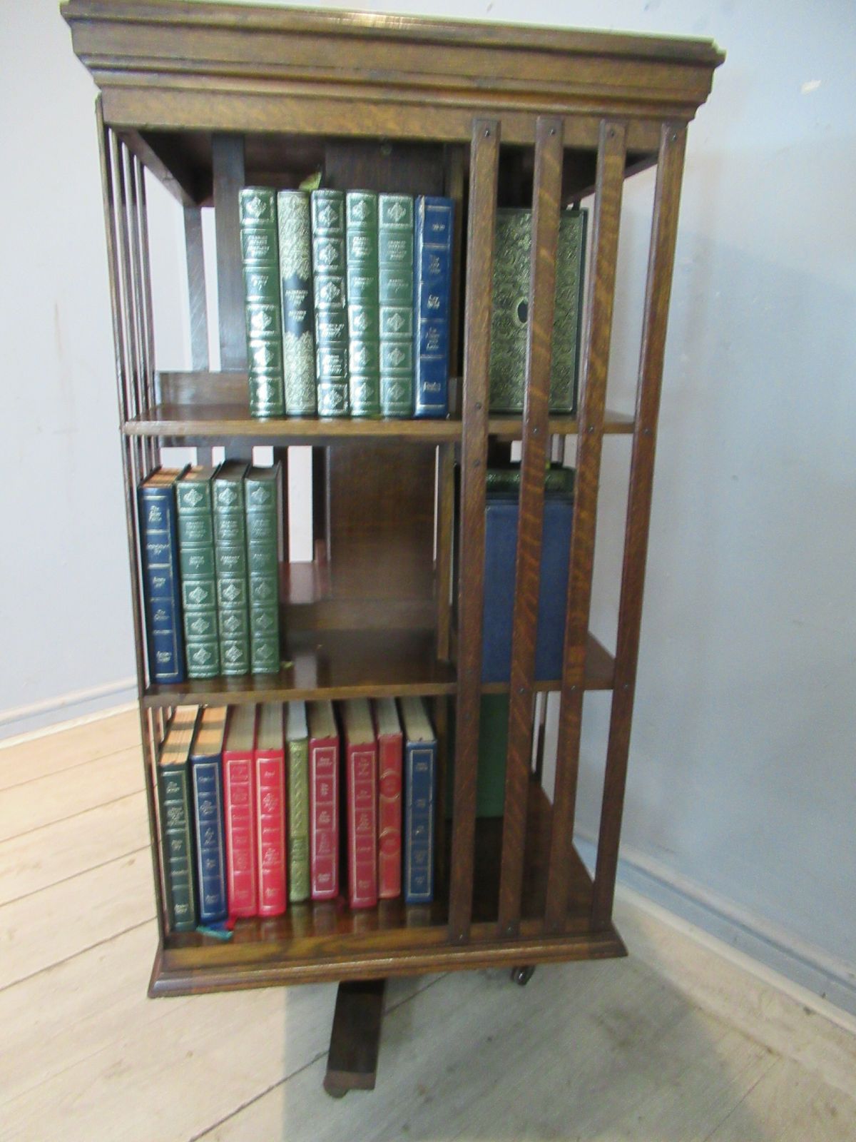 photo furniture Tall Oak Edwardian   Revolving Bookcase