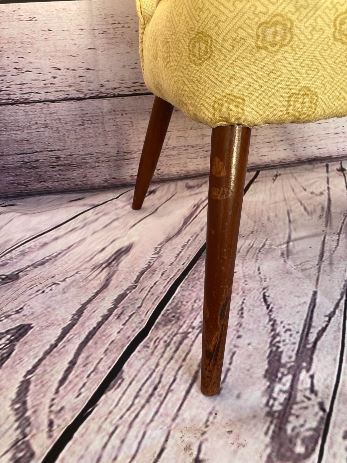 1950's Metal Framed Cocktail Chair In Gp & J Baker Fabric photo for sale