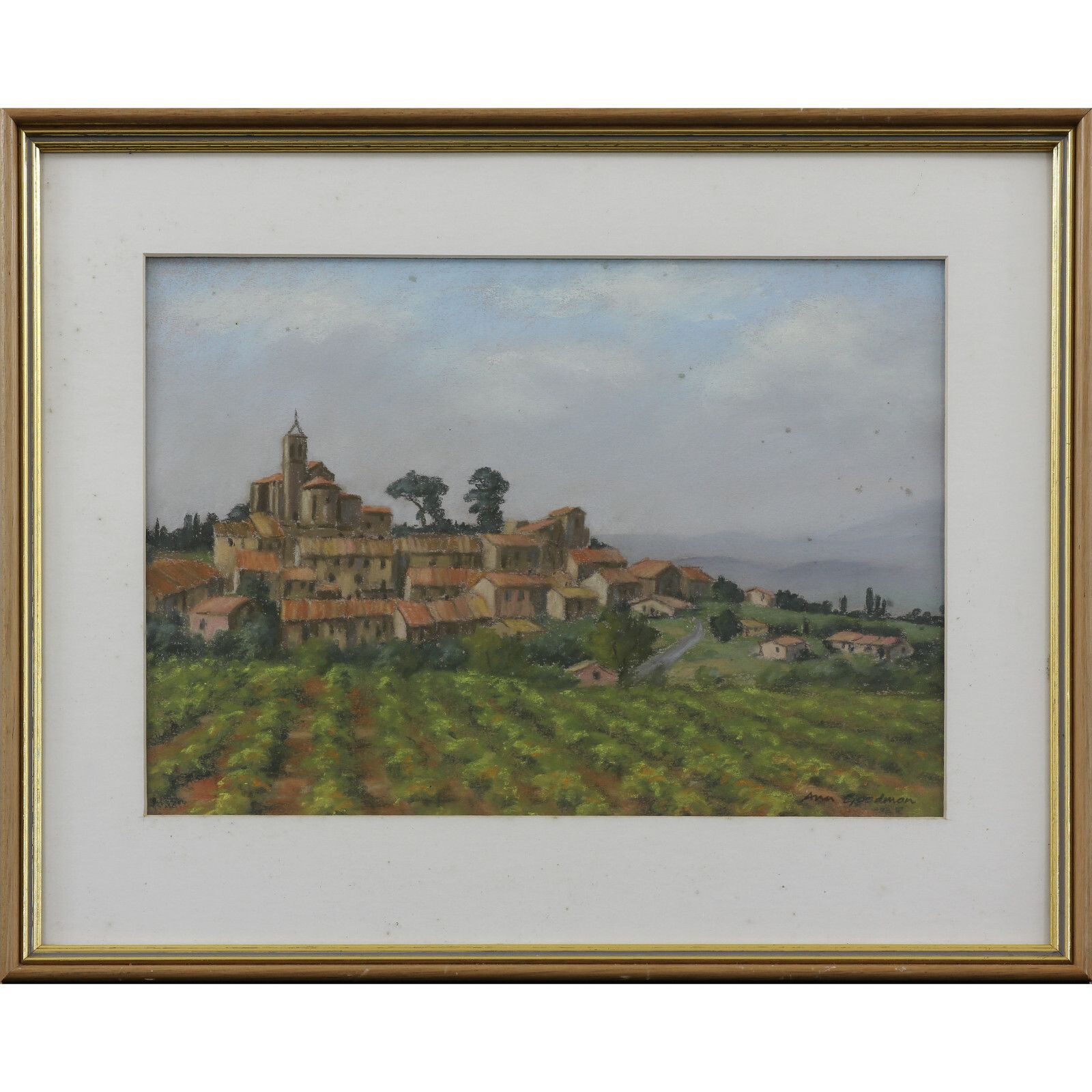 Pastel Painting By Ann Goodman. Title Is "Saint Pon De Mauchiens".