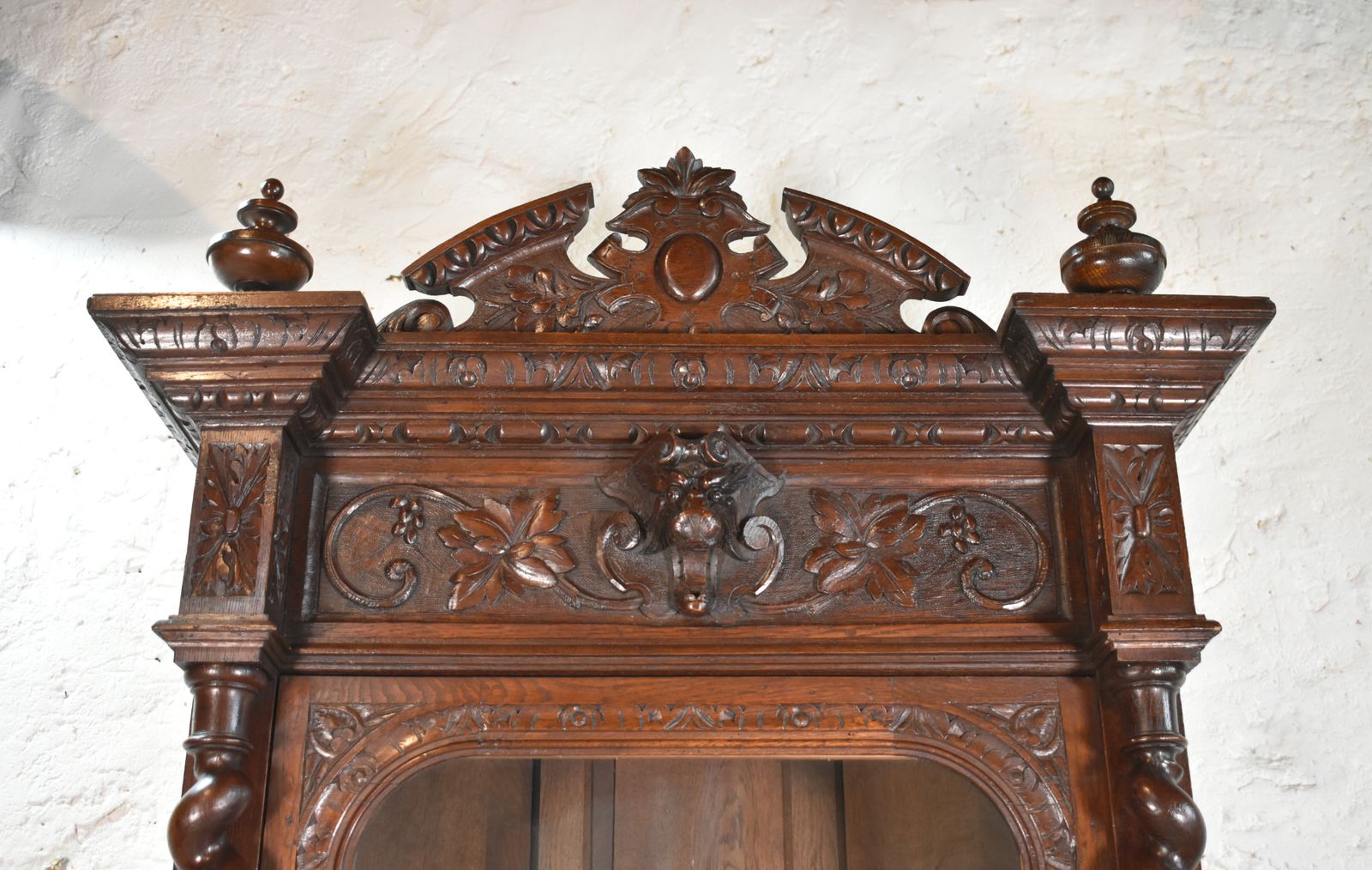 French Oak Hunt Display Cabinet Louis XIII Style photo Furniture