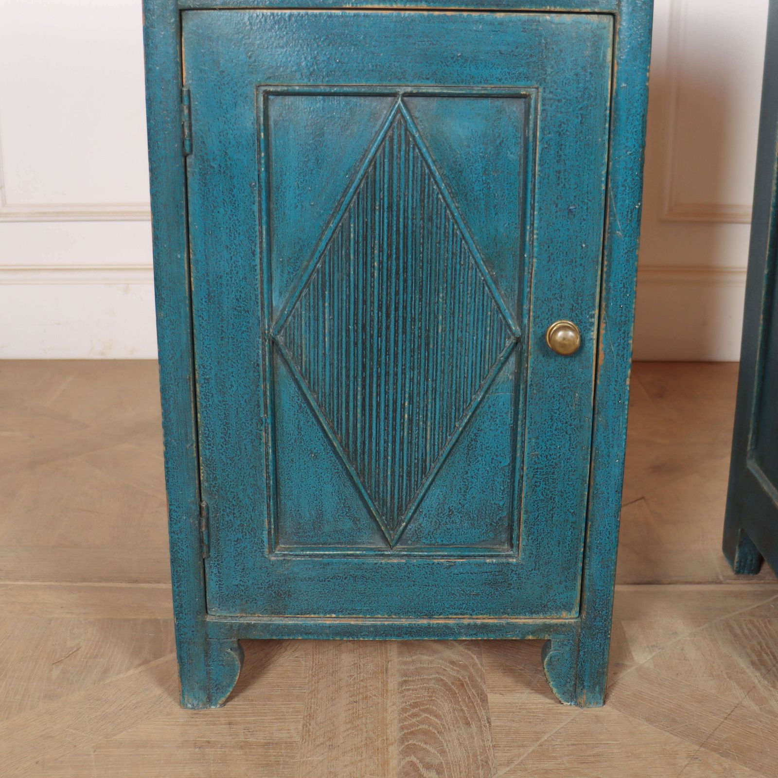 Pair Of Swedish Painted Bedside Cupboards photo for sale
