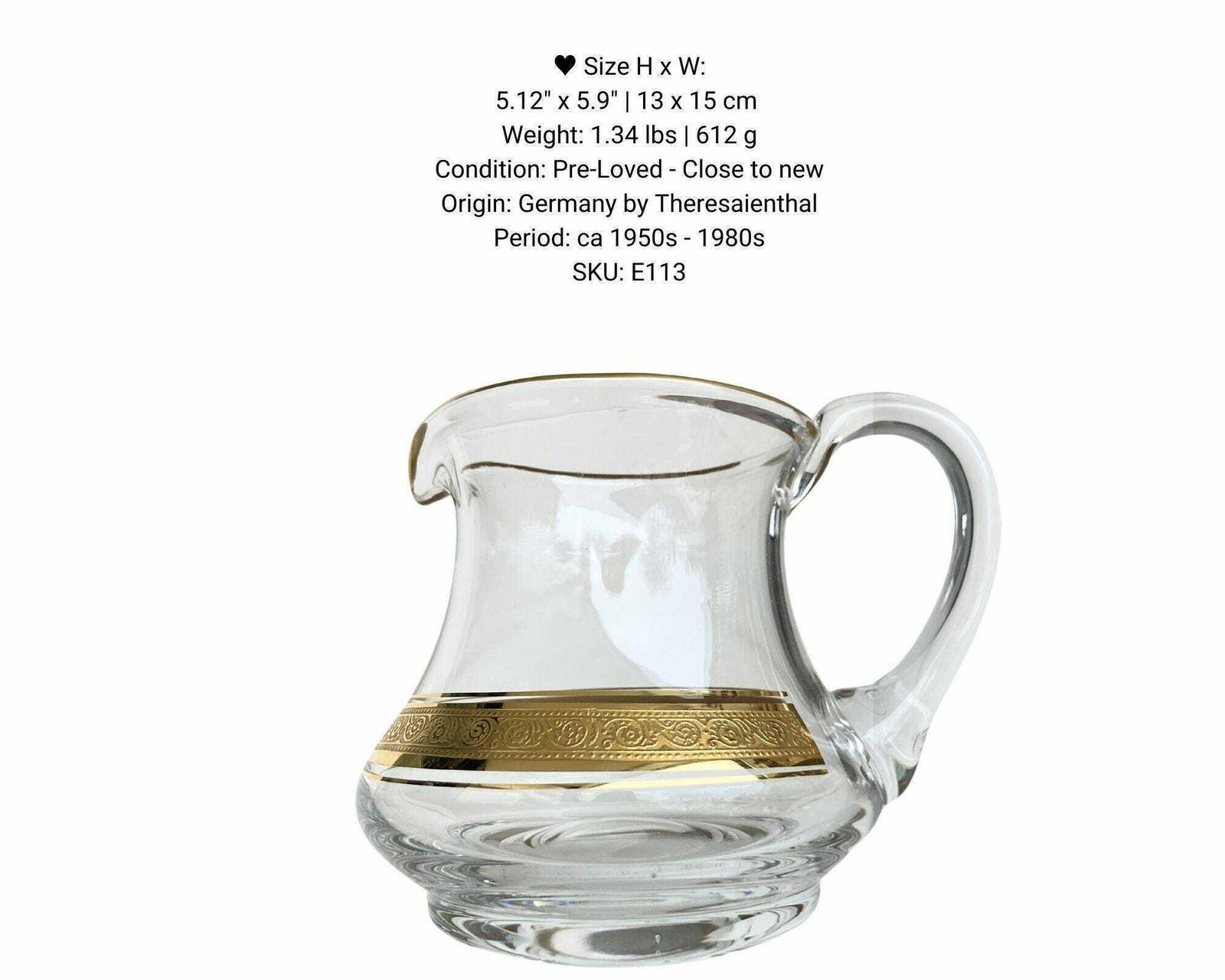 Kristallen Kan Met Gouden Rand | 1 Stuk | 24k Theresienthal (Minton Borte) | Cadeau photo for sale