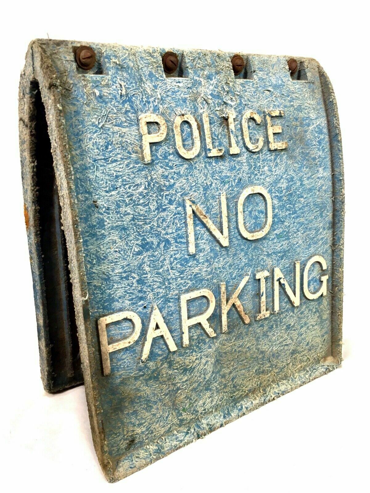 Antique Advertising   Freestanding Police No Parking Sign C.1950 / Fibreglass