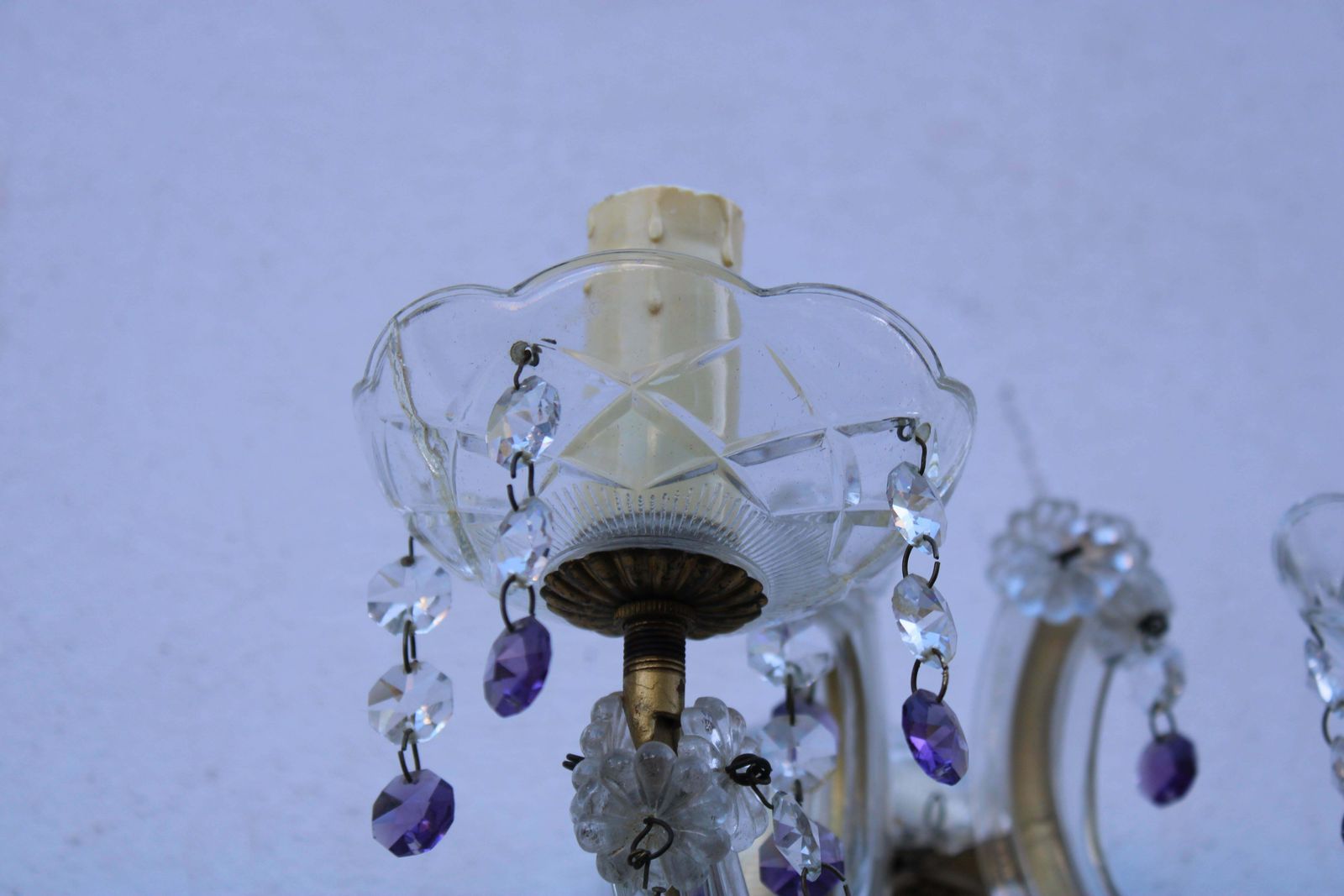 Pair Of Maria Theresa Mid Century Crystal Wall Lamps photo buy