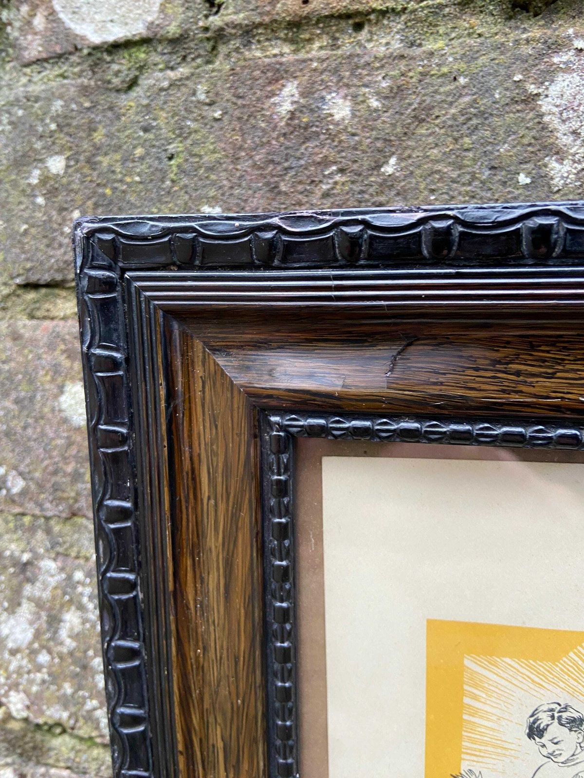 1920s Meccano Guild Certificate In A Gorgeous Vintage Wooden Glazed Frame (34.5 X 28.5cm) photo for sale