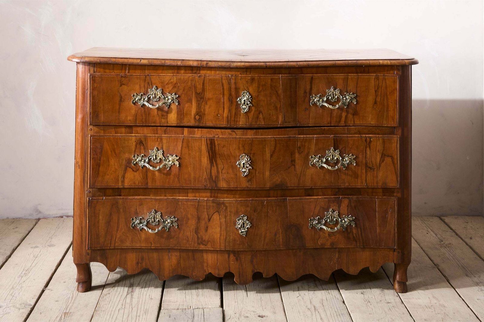 Rare 18th Century Maltese Olive Wood Chest Of Drawers photo Furniture