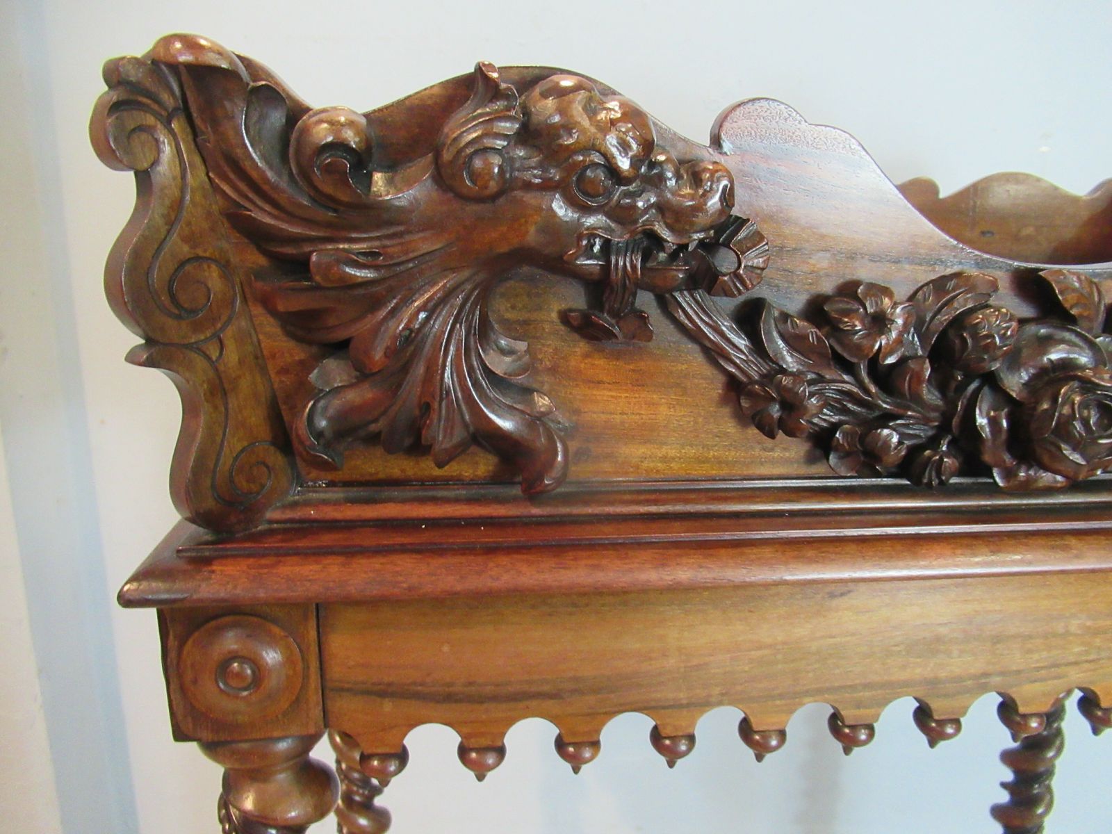 19th Century    Carved And Decorated Plant Holder photo vintage