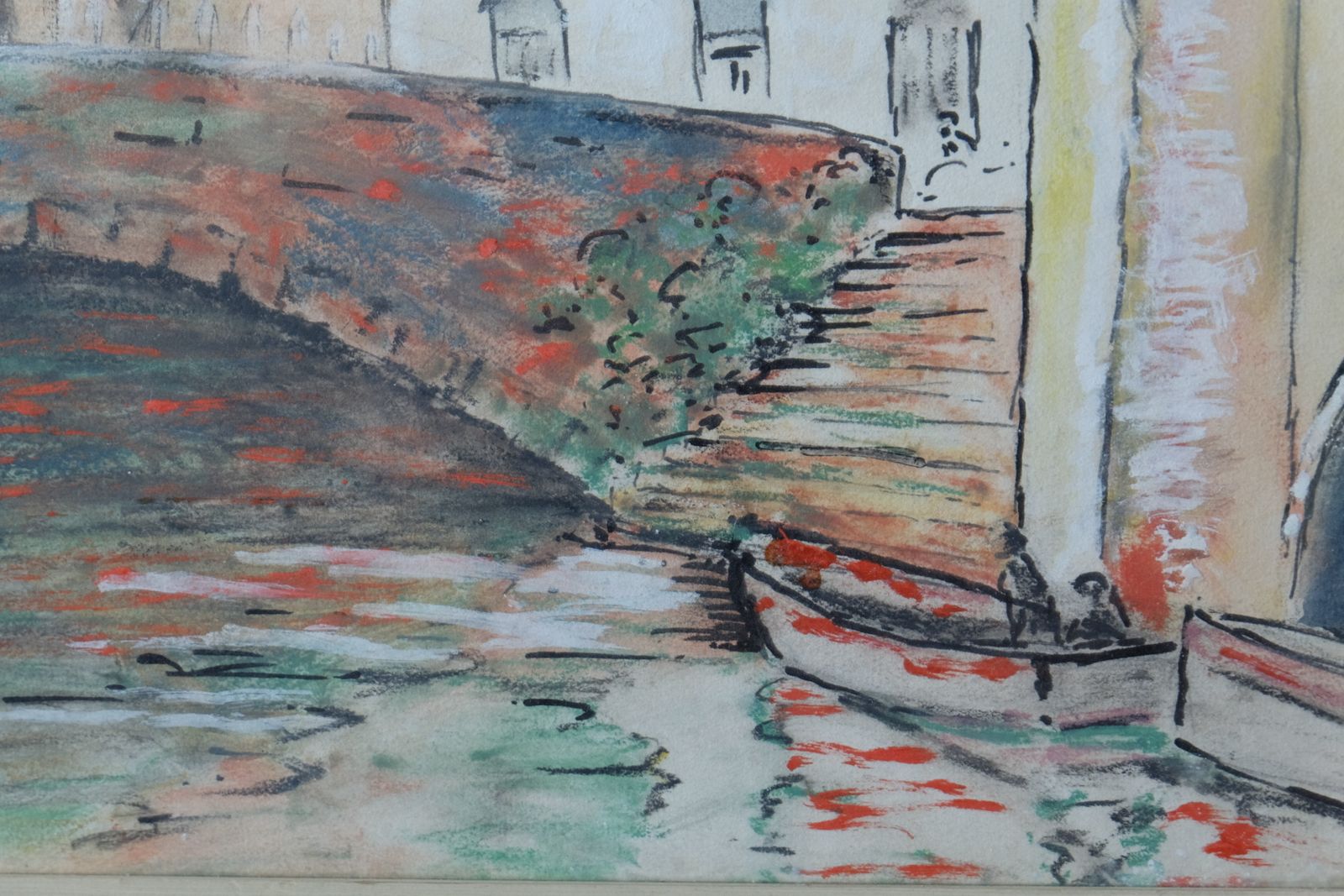 'Port Of Burma' Watercolour Painting By Jean Hunter Cowan (1882 1967) photo 150.0