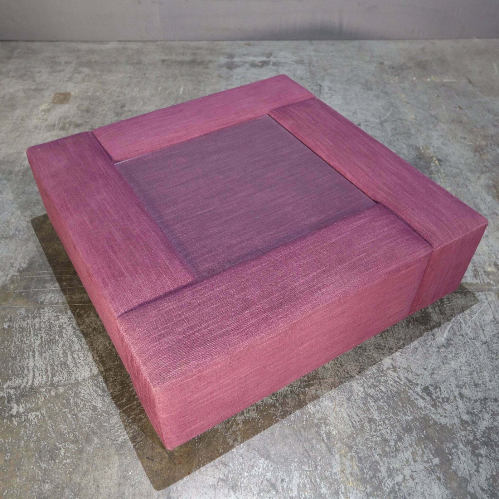 Bespoke Purple Coffee Table With Glass Centerpiece photo 595.0