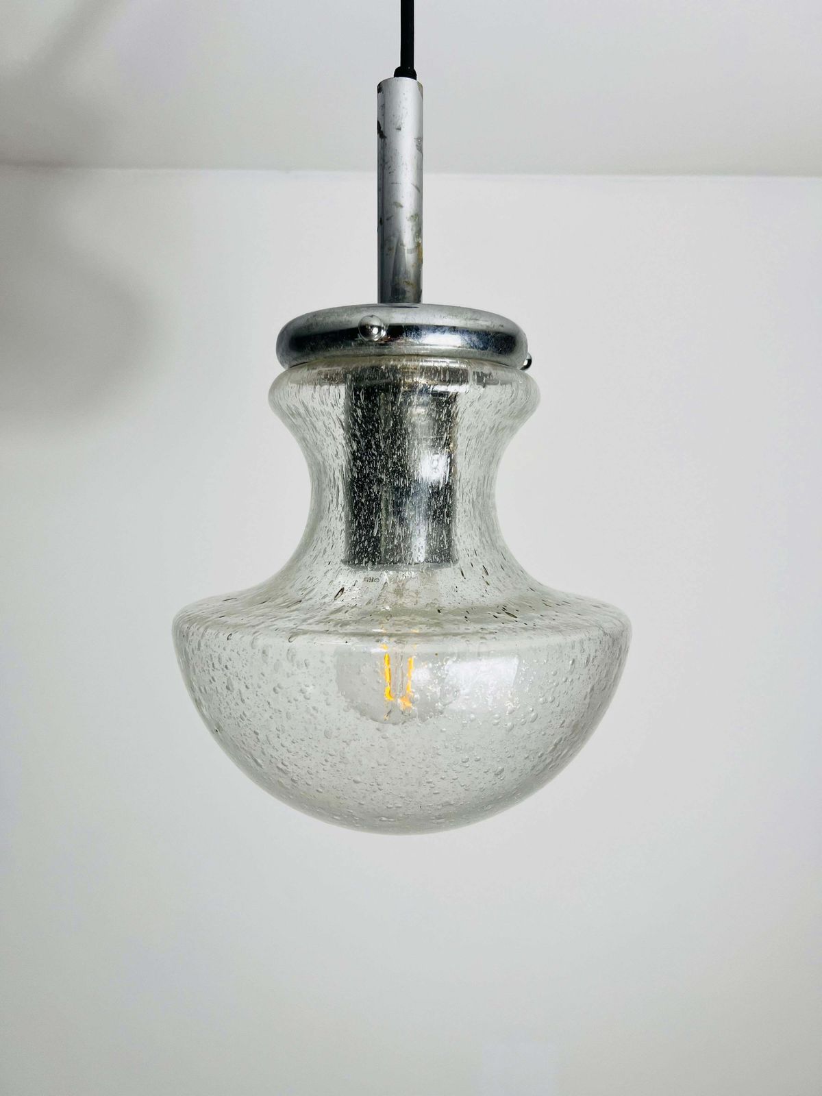 Glass Pendant Lamp By Doria, 1960s, Germany photo Lighting