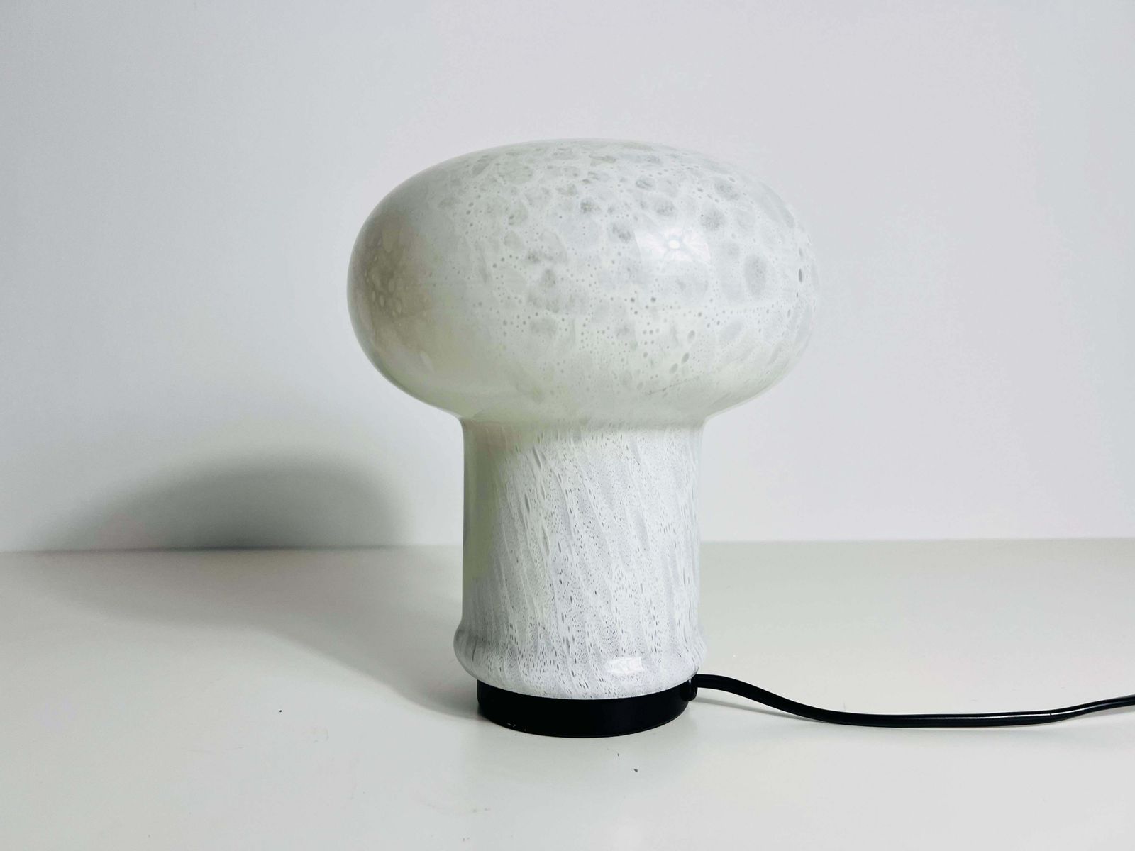 Glass Mushroom Table Lamp By Peill & Putzler, Germany, 1970s photo Lighting