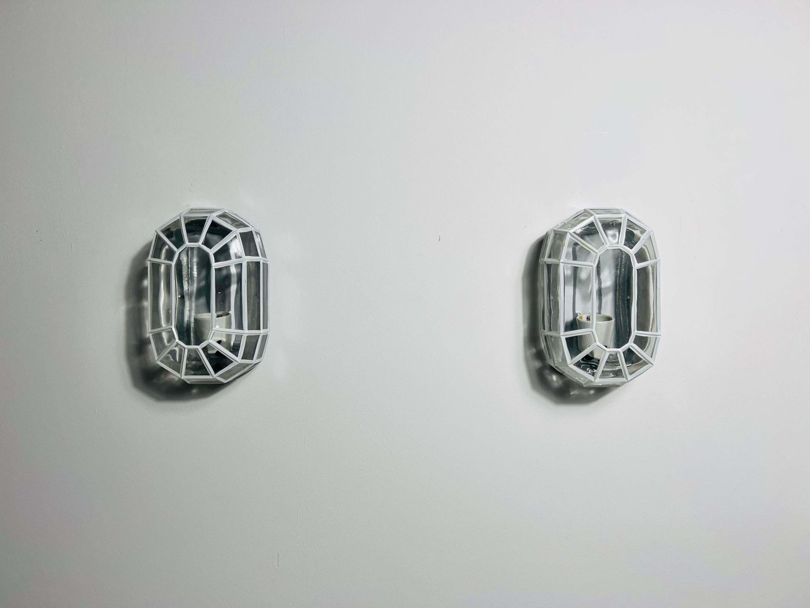 Pair Of Glass Wall Lamps By Glashütte Limburg, 1960s photo furniture