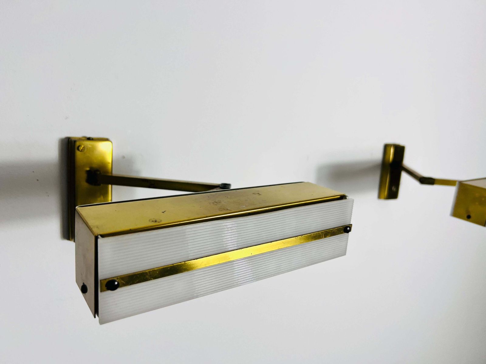photo furniture Midcentury Pair Of Brass Wall Lamps By Paul Neuhaus, 1960s