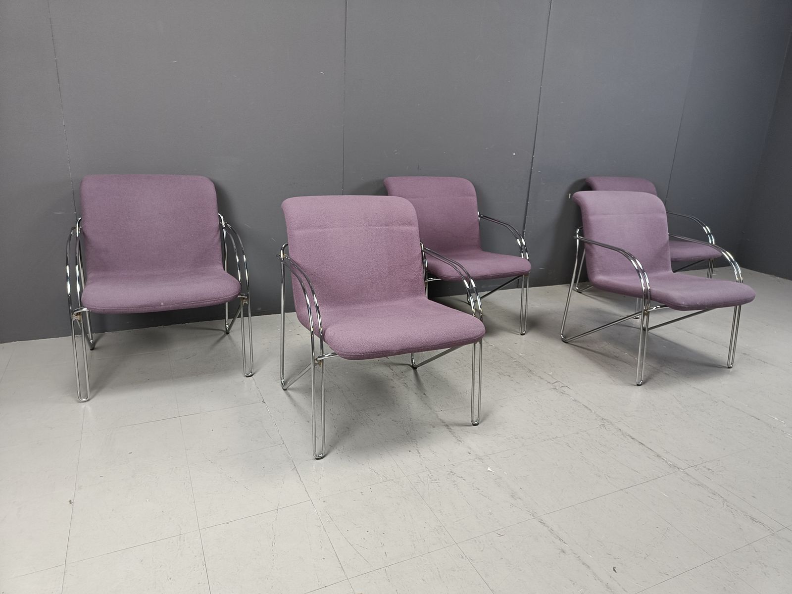 Danish Arm Chairs By Alfred Hofmann For Gispen/Labofa   1970s   Set Of 5 photo for sale