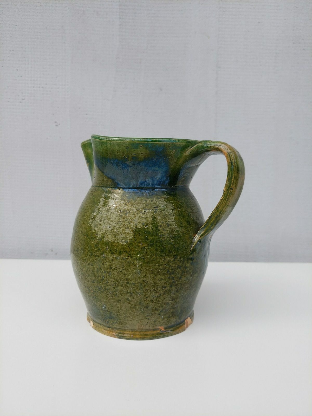 Vintage Green Glazed Pitcher, Jug / Vintage Green / Vintage Ceramic / Vintage Green Vase / Vintage Pottery / Vintage Folk Ceramic / 1960s photo buy