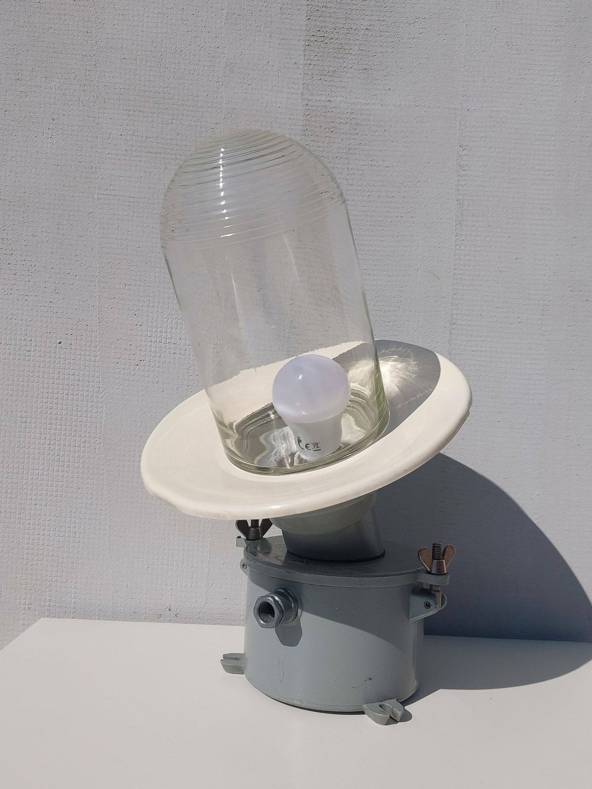 Xl Vintage Industrial Wall Lamp / Sconce /Barn Light / Enamel Industrial Lighting /Mcm Wall Lamp /Retro Outdoor Lamp/ Industrial Style /60's photo vintage