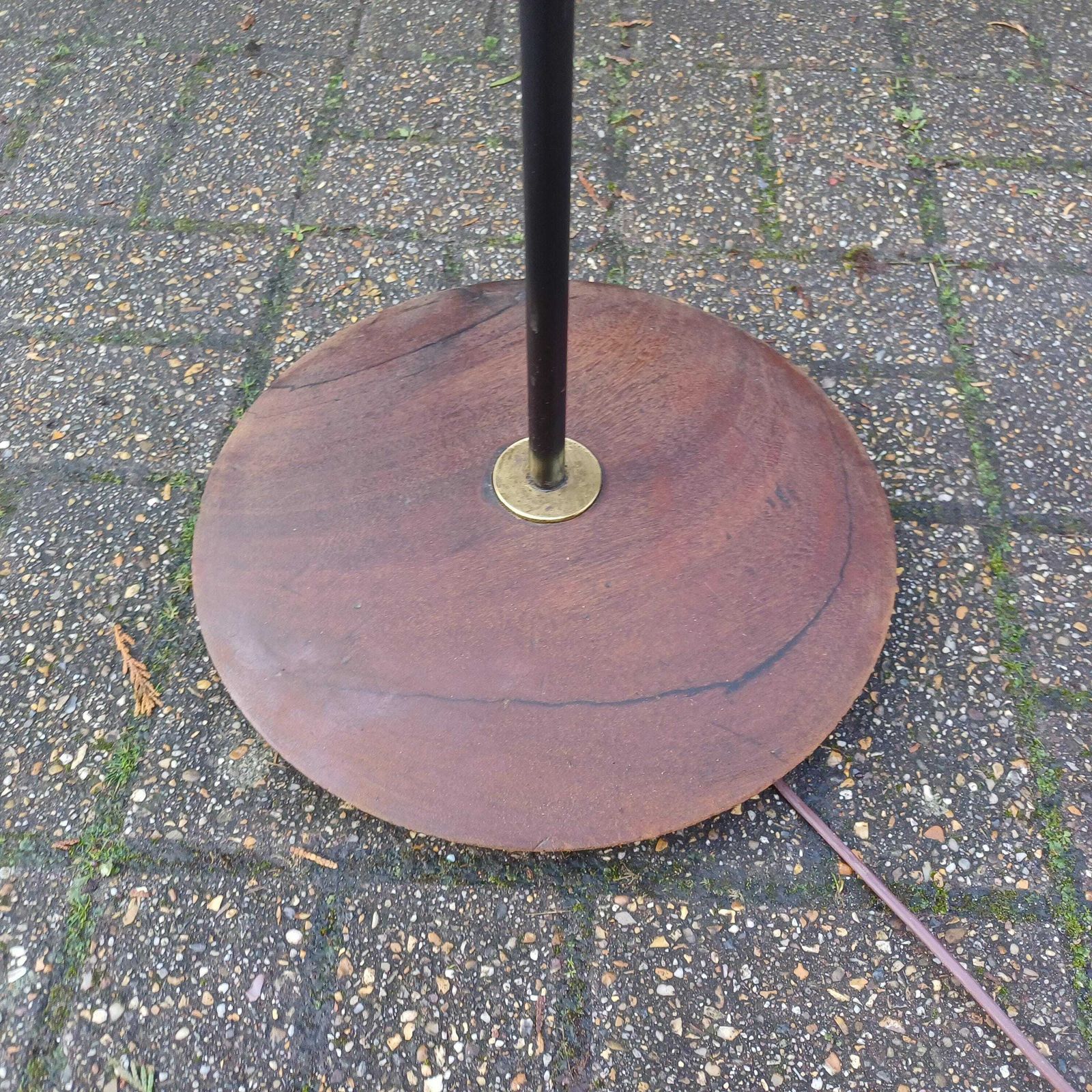 Classic Retro 1950s Teak And Metal Standard Lamp – Vintage Mid Century Chic photo vinterior