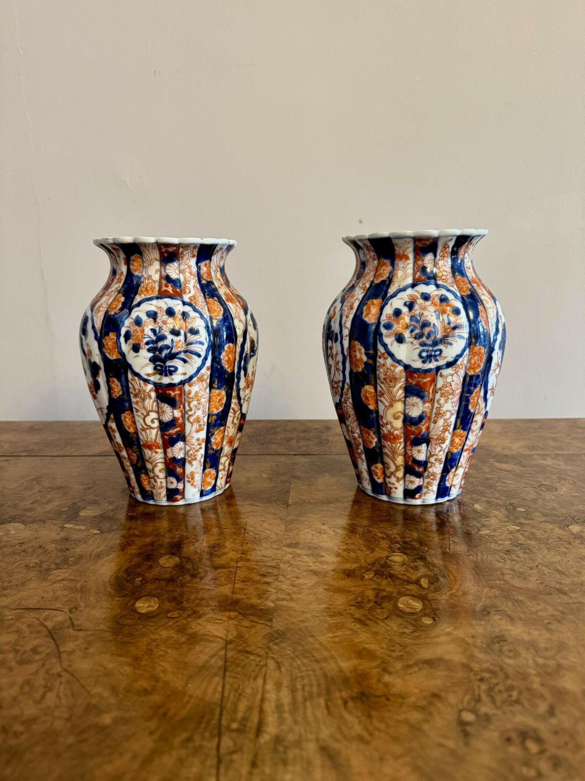 Wonderful Pair Of Antique Japanese Imari Shaped Vases photo furniture