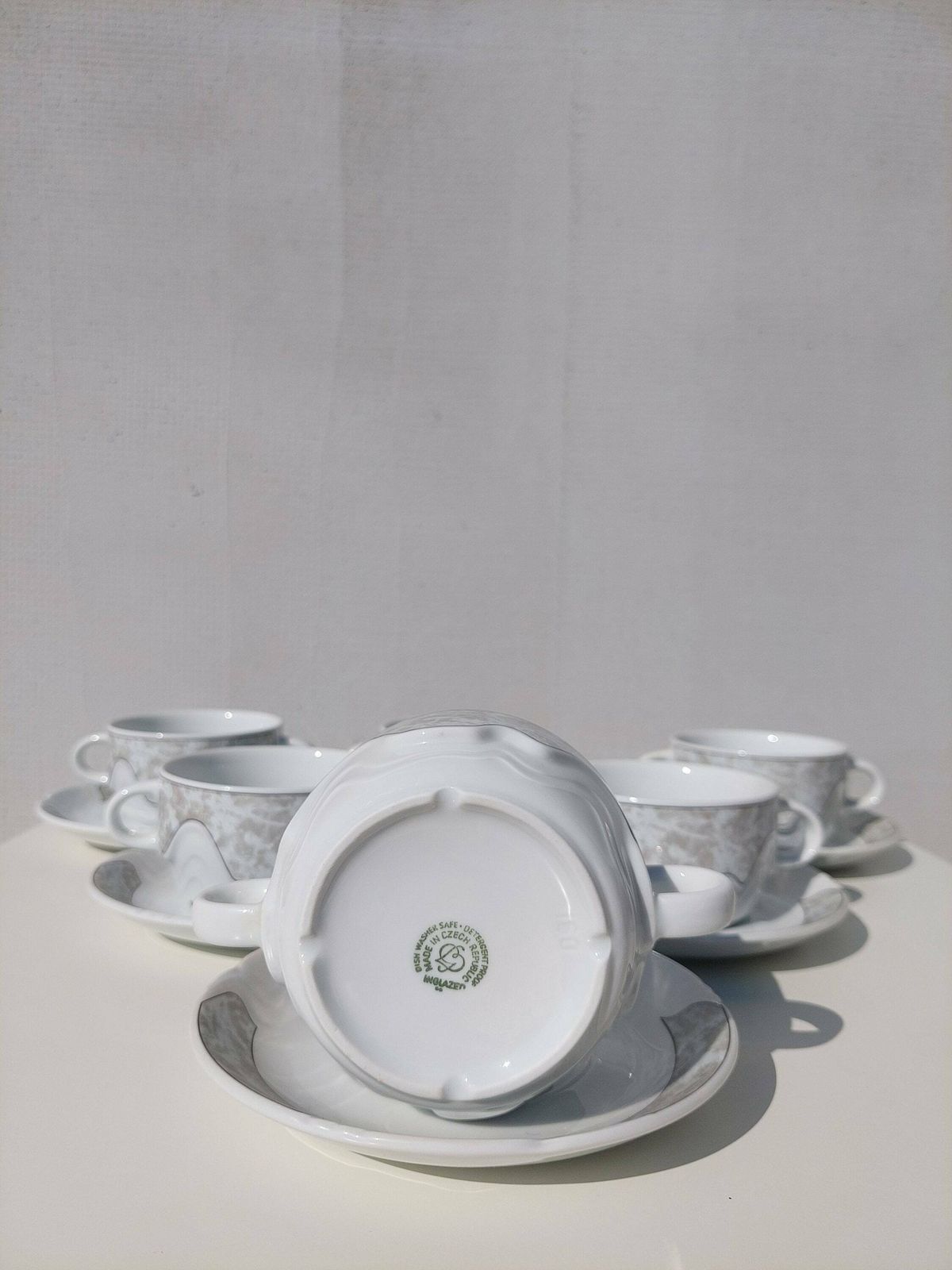 photo furniture Vintage Soup Bowls With Saucher / Retro Soup Bowls With Saucher / Set Of 6 / Mcm Soup Bowls / Vintage Kitchen / Czech Republic / 80's