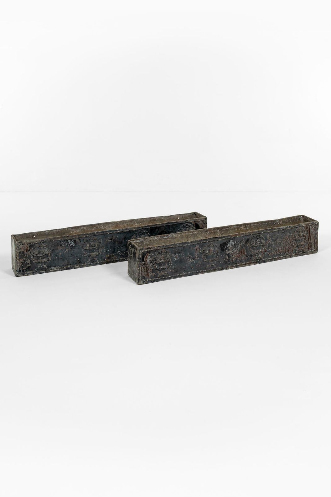 Pair Of Georgian Lead Planters photo furniture