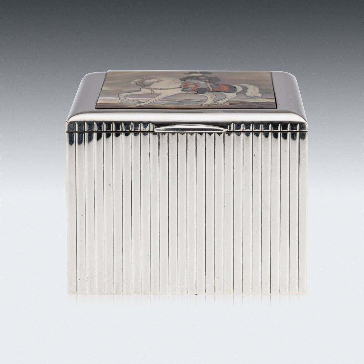 Mid 20thc French Solid Silver & 18k Gold, Mother Of Pearl Box, Dunhill C.1950 photo 5459.0