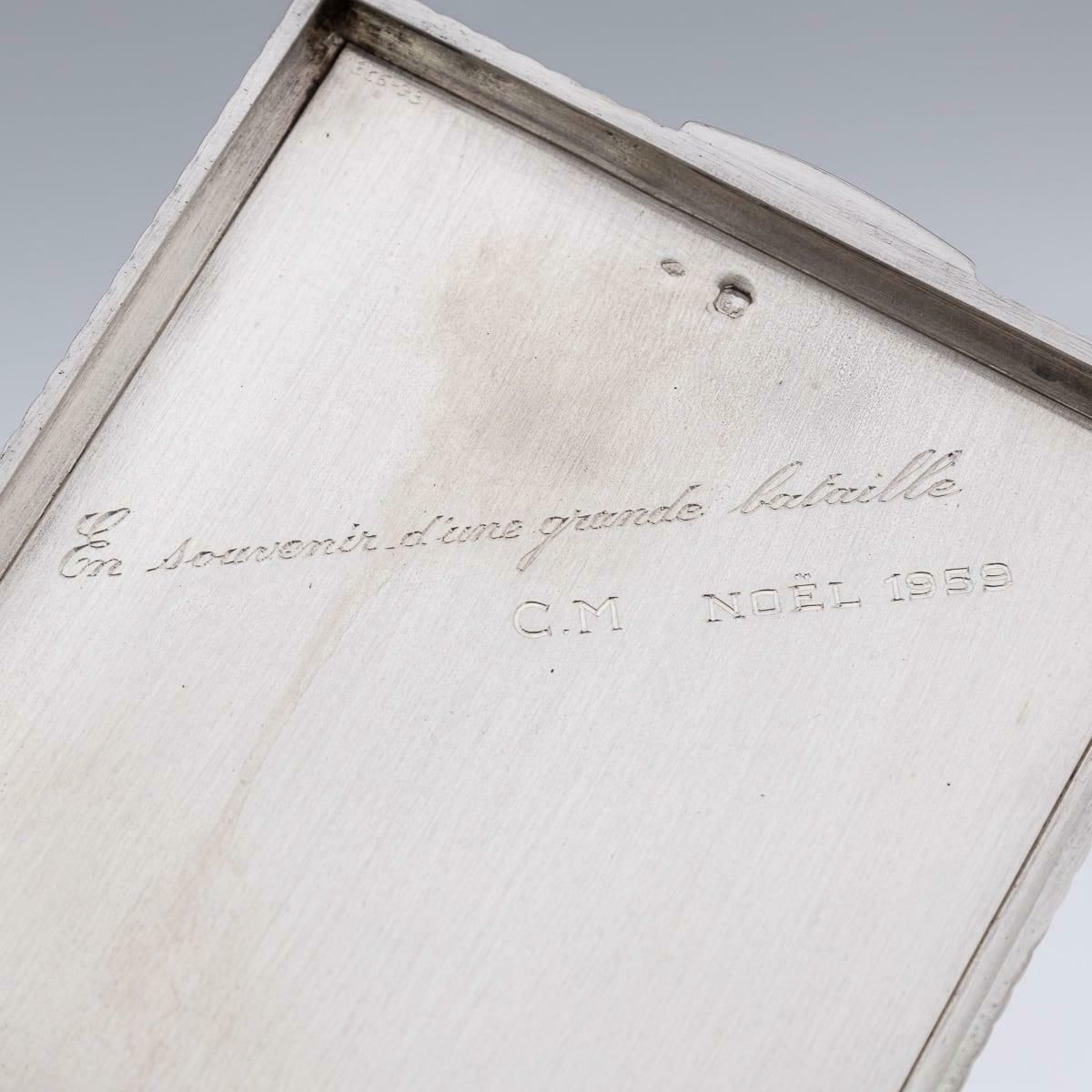 5459.0 Mid 20thc French Solid Silver & 18k Gold, Mother Of Pearl Box, Dunhill C.1950 photo